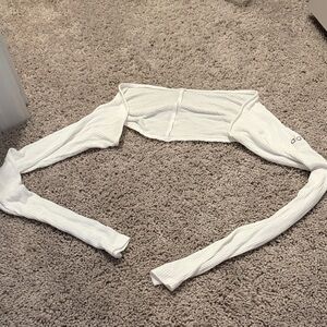 ALO White Long Sleeve Bolero Shrug